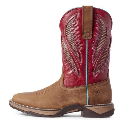 Ariat Western: Anthem VentTEK Botas Western Mujer - Marrones / Rojas (PZCBG7150)